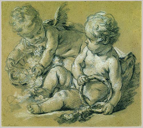 Frolicking Putti by Moreau